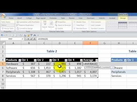 Structured Formula References in Excel 2007 / 2010 - Part 2
