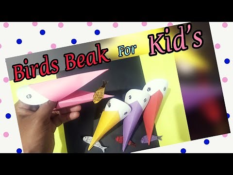 Birds Beak | Finger Puppet | Paper Bird Beak | Easy Bird Craft | Origami Paper Bird|Paper Bird Face|