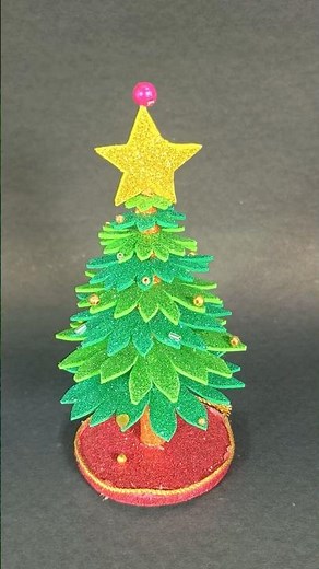 Make a Christmas tree with Foam Paper | Beautiful Christmas Decorations Craft Ideas