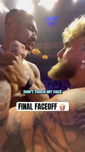 Jake Paul & Anthony Joshua last faceoff 🥊 (via ‪@Most_Valuable_Promotions‬)