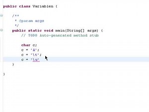 Datentyp Char - (Java 1-017)