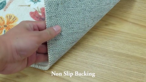 KIMODE Kitchen Rugs Sets of 3, Boho Floral Kitchen Rugs Non Slip Washable, 20"x32"+20"x47"+20"x59" Kitchen Mats for Floor, Black Rugs for Kitchen Floor, Kitchen Runner Rug for Hallways Laundry Sink