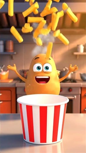 Potato Fry Mission 🥔🍟 | Funny 3D Cartoon Short | Crazy Fries Transformation!