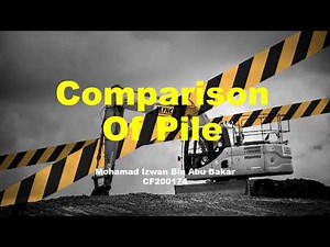 Comparing Installation of RC Square Pile, RC Spun Pile and Bore Pile Construction