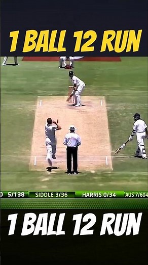 1 ball 12 run 😱 #cricket