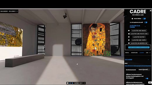 FrameVR, un espace virtuel pour organiser une exposition, une visite ou une salle de réunion.
