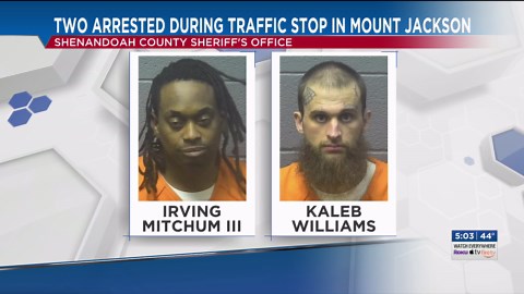 Meth and stolen firearm recovered, 2 men arrested after traffic stop in Mount Jackson
