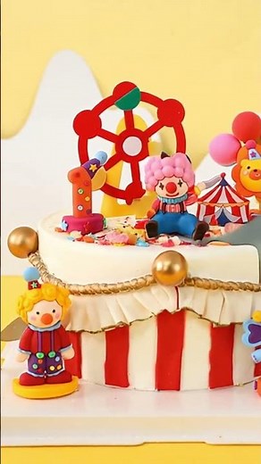 Circus Clown Birthday Cake Decoration