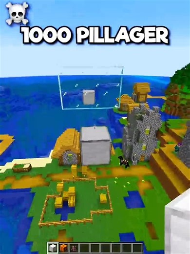 1000 Pillagers vs Iron Golem in Minecraft Madness