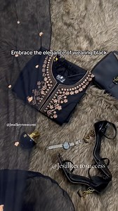 1.1K views · 8.6K reactions | I’m in love with this dress 梁 Code - Noor  Premium Embroidery Kurti & Pant Stitched with dupatta Cash on delivery all over Bd! Colour: Black Material: Cotton Dupatta- Net with embroidery work! All sizes are available! Kurti length -44-45 Pant length-38-39 For order inbox us! Pls note do not use our pictures/video without our permission!!! | Jesal Key To Success | Facebook