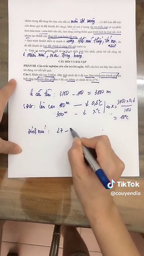 Cách tính nhiệt độ và các công thức địa lý lớp 12