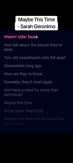 Maybe This Time - Sarah Geronimo | Music & Lyrics