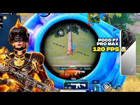 POCO F7 PRO MAX PUBG MOBILE GAMEPLAY ! ☢️ SUPERSMOOTH 120 FPS 🤩