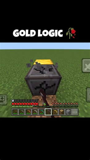 Gold pickaxe can't mine gold block!🤯|Minecraft logic| #minecraft #shorts