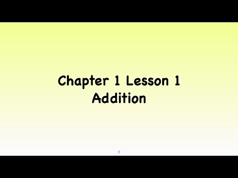 Chapter 1 Lesson 1 Addition for Elementary Algebra by Harold Jacobs