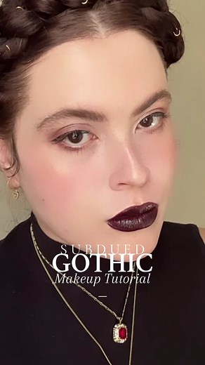 A subdued gothic makeup look for when you don’t want to stand out or maybe this is just more your style 🤷🏻‍♀️ #gothic #makeup #beauty #goth
