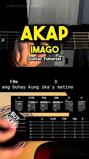 Akap - Imago | Guitar Chords Tutorial For Beginners #guitartutorial #fyp #guitaraccessories