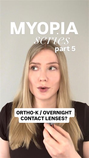 Larissa | Optometrist on Instagram: "Part 5 | ORTHO-K can also be great option for stable myopia and for people who want a non-surgical option to correct their vision! #optometrist #optometry #myopia #contactlenses #orthoK"