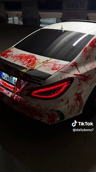 Mercedes CLS63 Halloween Theme with Fake Blood