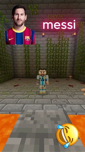 MESSI vs lava minecraft #shorts