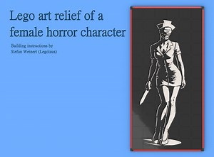 LEGO MOC-238853 Lego art relief of a female horror character (LEGO Art 2025)
