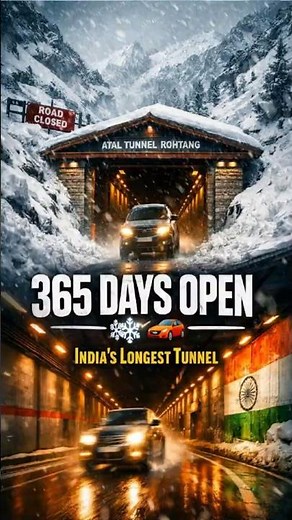 अटल टनल का सच😱🚗 | India’s Longest Highway Tunnel | 365 Din Open ❄️🚗