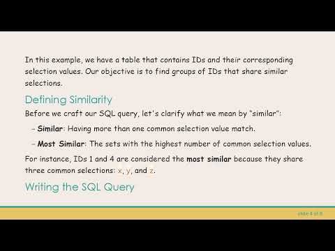 Discovering Similarities in Datasets with SQL Server