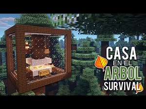 How to MAKE a GIANT TREEHOUSE for Survival in MINECRAFT *EASY TUTORIAL* TREEHOUSE