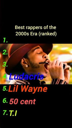 Ranking the best rappers of the 2000s 🔥🔥🔥. #eminem #lilwayne #kanyewest #jayz #50cent #ludacris #TI
