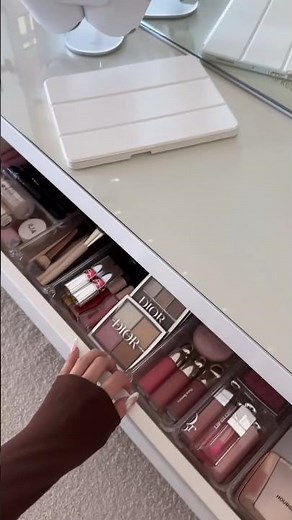 Vanity Restock + Refresh 🍃 #vanity #restock #cleaning #organization #asmr #makeup #beauty