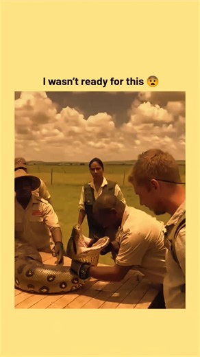𝙈 𝙀 𝙈 𝙕 𝘼 𝙍 𝙔⚡ on Instagram: "DM For Credit/Removal The post features a shocking 15-second AI-generated video that appears to show a group of people conducting a risky “python experiment.” Around six to seven men can be seen holding a massive python while a bald man examines its open mouth, seemingly trying to understand the reptile’s anatomy. Suddenly, in a terrifying twist, the python lunges forward and clamps its jaws around the man’s head, leaving everyone around stunned in panic. Whi