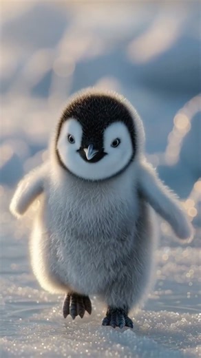 Tiny Penguin Taking Its First Steps! 👣