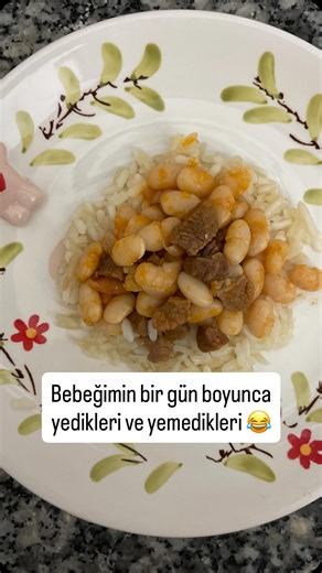 Alya Bahar’ın Ek Gıda Günlüğü 🌸💜 on Instagram: "8. Ay atağının zirvesinde gerçekçi bir günlük beslenme🥲 Keşke Banu Alkan gibi sen de ooo very delicious diyip hapır hupur yesen bebeğim ama sağlık olsun ahhah Kahvaltı: Haşlanmış Yumurta Labne Ceviz Yoğurt Kayısı + Günebakan + Yulaf Tahin Pekmez Öğle: Tarhana Çorbası Akşam Etli kurufasülye Pilav Yoğurt #bebeğimneyiyor #bebeğiminbirgündeyedikleri #bebekmenüsü #birgünlükbebekmenüsü #bebeğiminyemekleri #ekgıda #bebeğimbirgündeneyiyor"