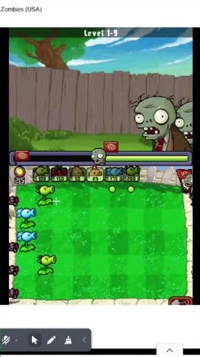1st flag in Level 1-9 on PvZ USA Nintendo DS #pvz #pvzgameplay #plantsvszombies #shorts #flag