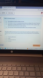 What is a teaching strategy?a. The foundation for how we deve... | Filo