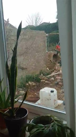 Demolition ! The garage is going ! Wait till the end !! #reno #build #garageisgone