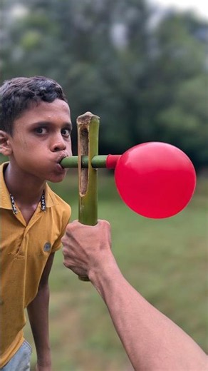 Eco-Friendly Bamboo & Balloon Toy Craft#bamboo #crafts #toys