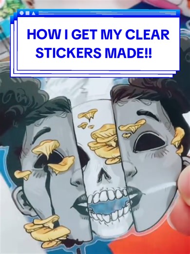 HOW I MAKE MY CLEAR STICKERS!!✨ #stickers #tutorial #SmallBusiness #smallbiz #diy