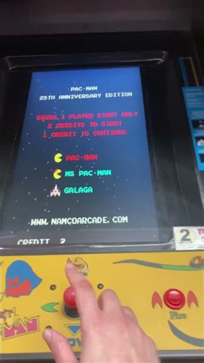 A classic game of Pac-Man at Keene's Artcade