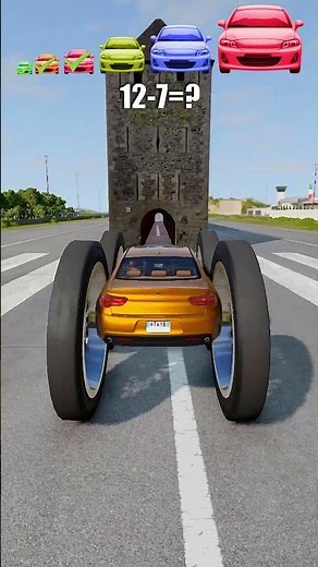 Big & Small Cars vs Clock Tower Tunnel ⏱️ - BeamNG.Drive