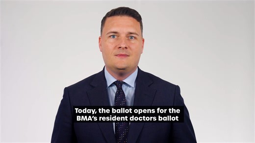 551K views · 328 reactions | Health and Social Care Secretary Wes Streeting sends a personal message to Resident Doctors on NHS pay rises  | Department of Health and Social Care - DHSC | Facebook