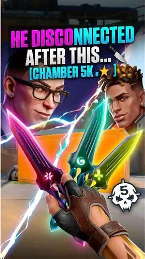 HE DISCONNECTED AFTER THIS... 🔪#valorant #chamber