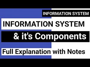 What is Information System and it's Components Full Explanation with Notes