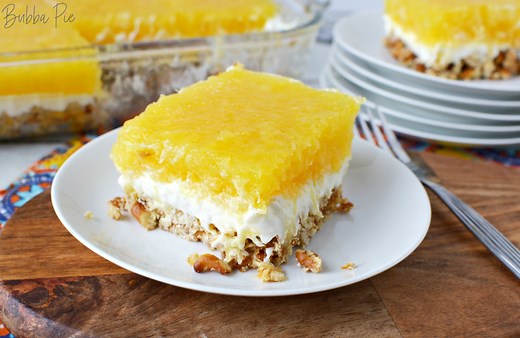 Easy Pineapple Pretzel Salad Recipe - BubbaPie