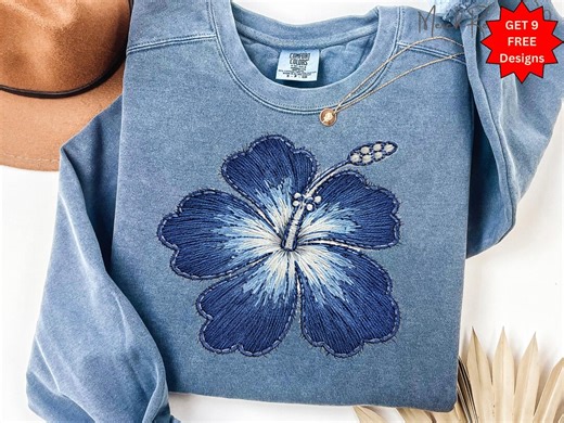 Blue Hibiscus PNG, Tropical Floral Sublimation Design (digital Download) - Etsy