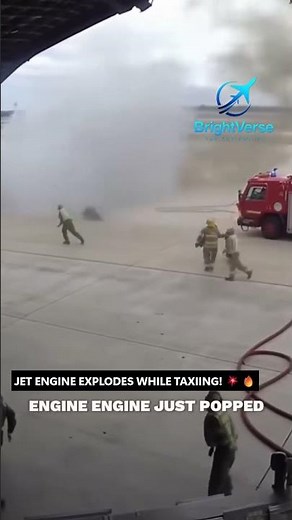 JET ENGINE EXPLODES ON THE RAMP! 💥 Crew Runs For Cover — What Happened Next SHOCKED Everyone!