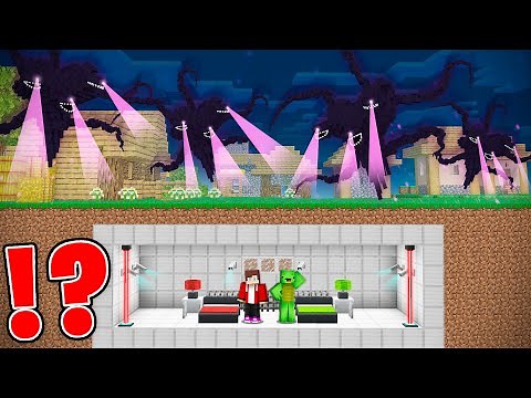 JJ and Mikey Built SECURITY HOUSE With WITHER STORMS Defense in Minecraft - Maizen