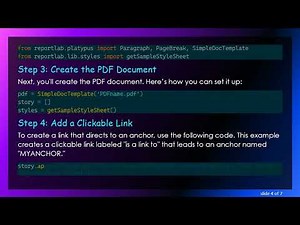 How to Create a Clickable Link and Anchor Using Platypus and ReportLab in Python