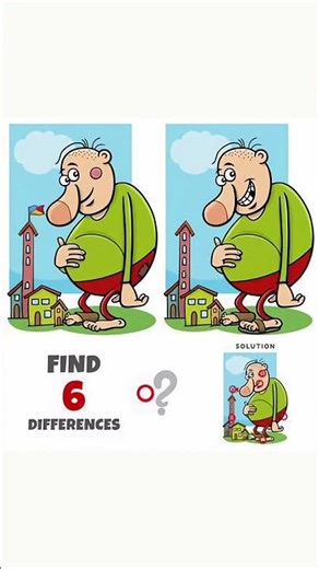 Find the 6 differences | Spot the 6 Differences | #spotthedifference #findthedifference #BrainGames