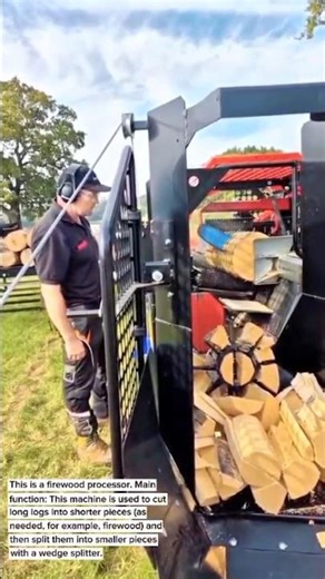"Powerful Firewood Processor Machine – Cutting & Splitting Logs Made Easy!"